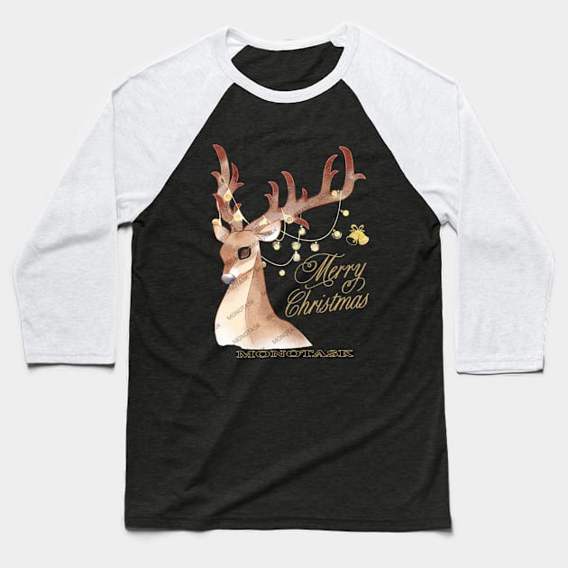 Merry Christmas original artwork by MONOTASK Baseball T-Shirt by MONOTASKF